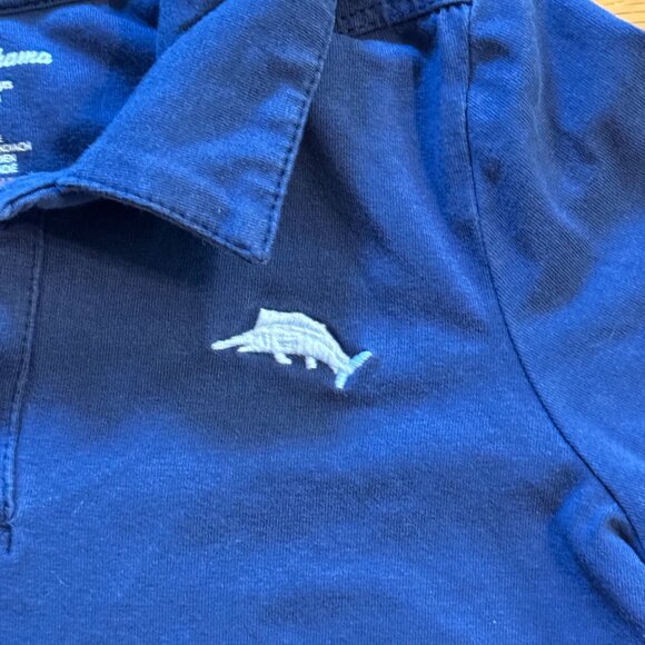 Tommy Bahama Toddler Boy's Navy Blue Short Sleeve Collared Polo Shirt Size  4T - Picture 2 of 5